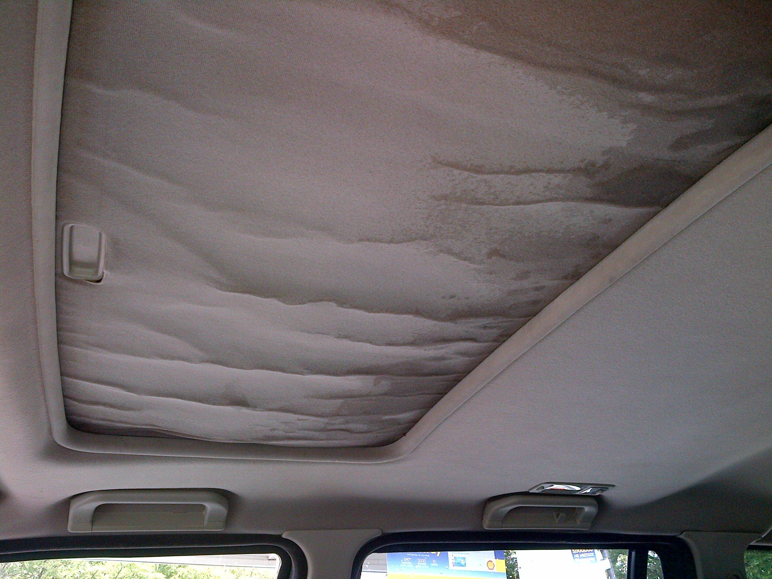 How to unclog a Sunroof Drain - water leaking inside the car at